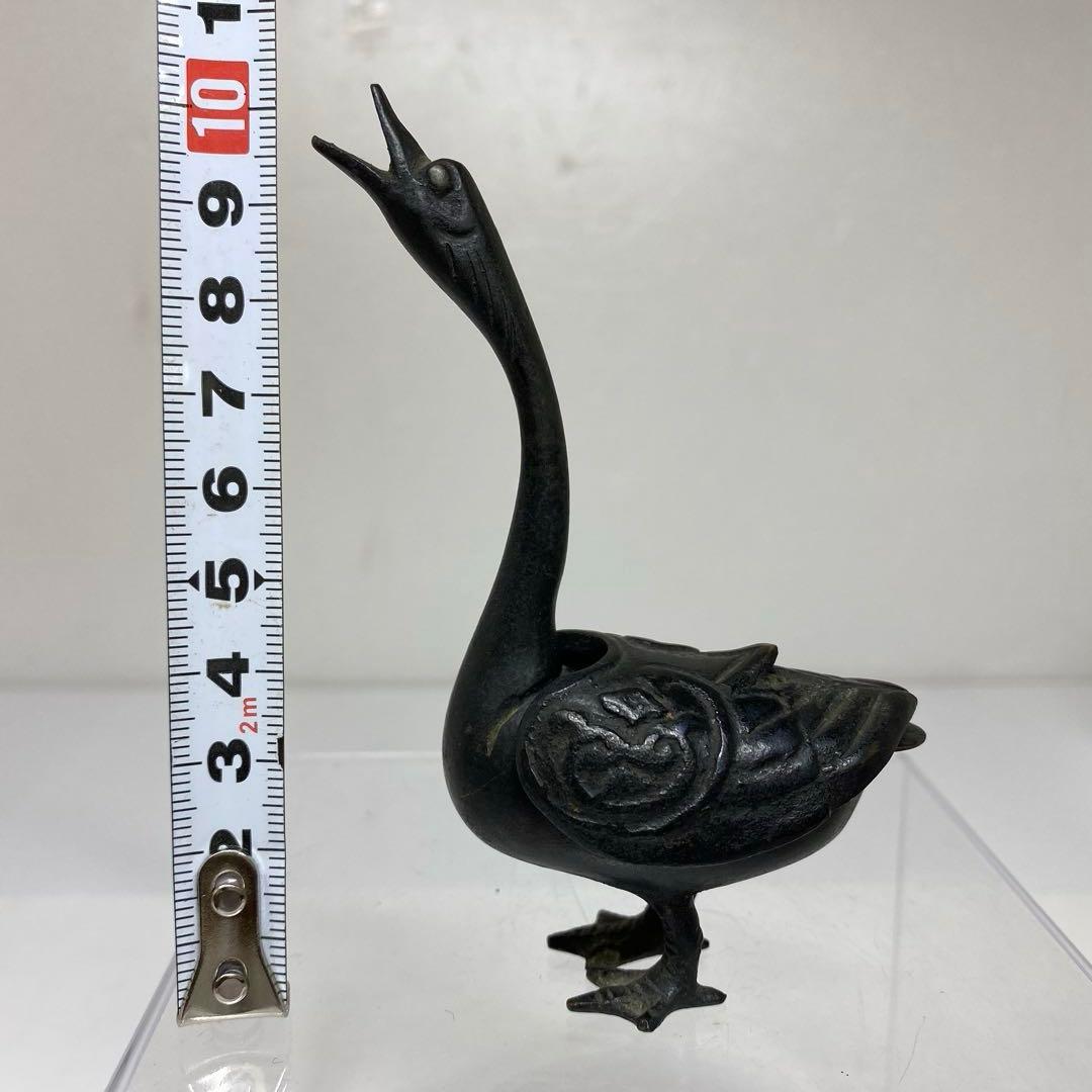 古銅　カモ　香炉　121g トトチ　東さ7-0330☆2F
