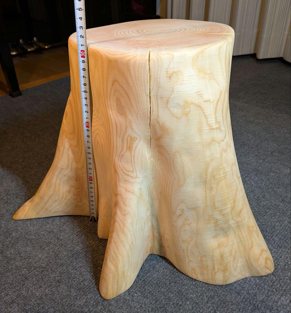 檜　切り株　丸太　椅子　スツール　 高さ約31㎝