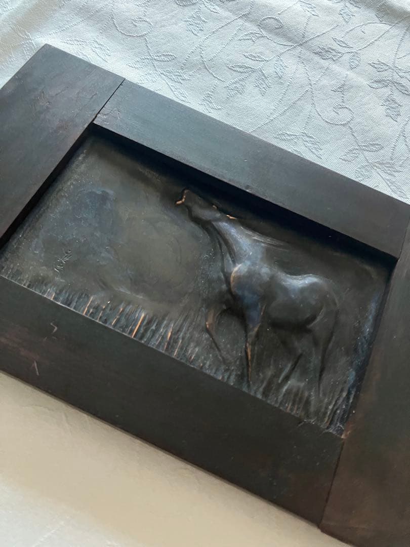 ヴィンテージ ❤️希少 亀倉康之 銅板 レリーフ 馬