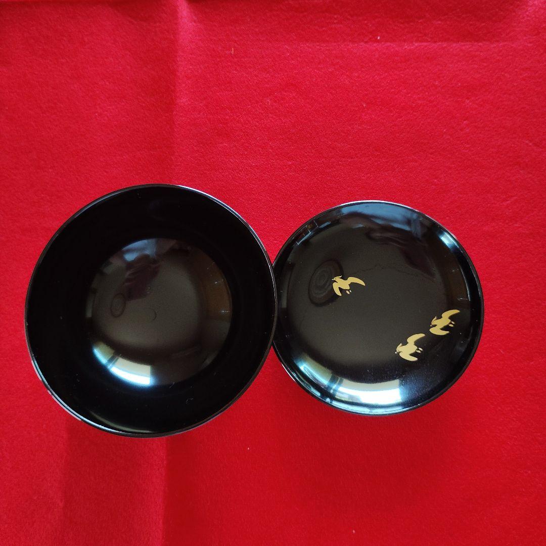 輪島塗漆器 吸い物椀 千鳥絵5個セット 金色の装飾