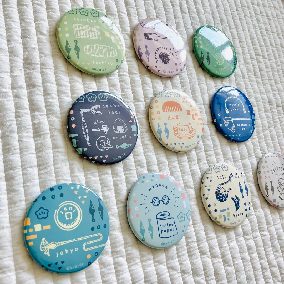 忍たま乱太郎　委員会モチーフ柄缶バッジ　全種セット