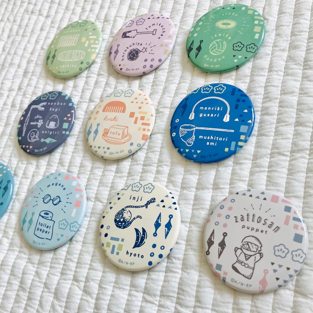 忍たま乱太郎　委員会モチーフ柄缶バッジ　全種セット