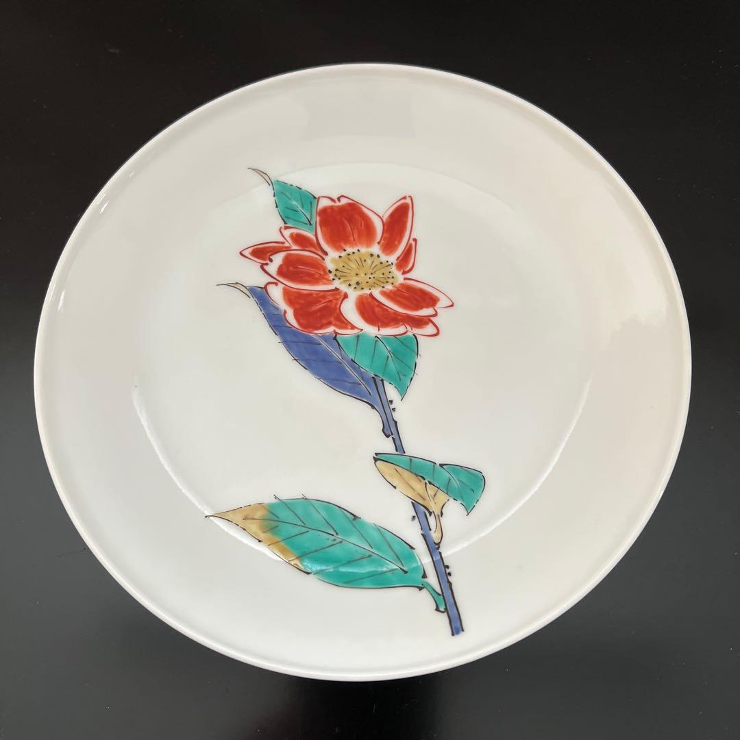 十三代 酒井田柿右衛門　飾り皿　皿　椿絵