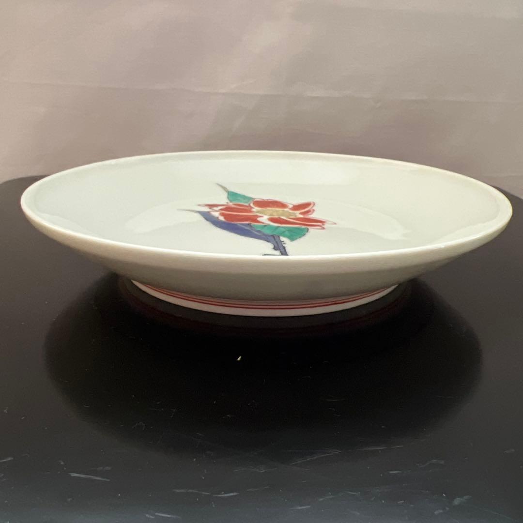 十三代 酒井田柿右衛門　飾り皿　皿　椿絵