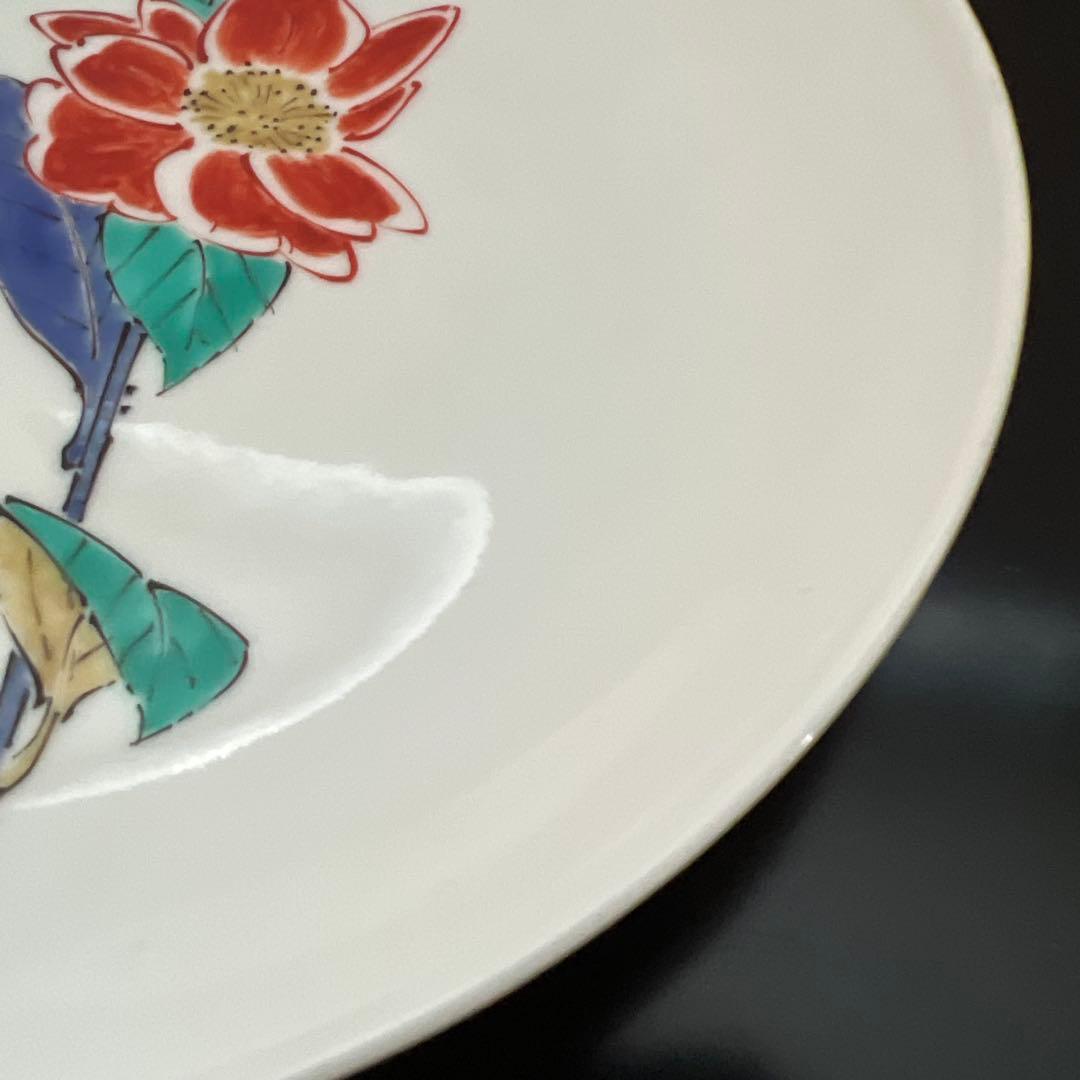 十三代 酒井田柿右衛門　飾り皿　皿　椿絵