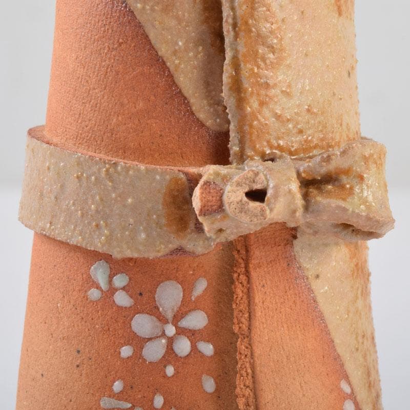 矢羽田英子作　陶人形　雛人形　立雛　共箱　V 8703