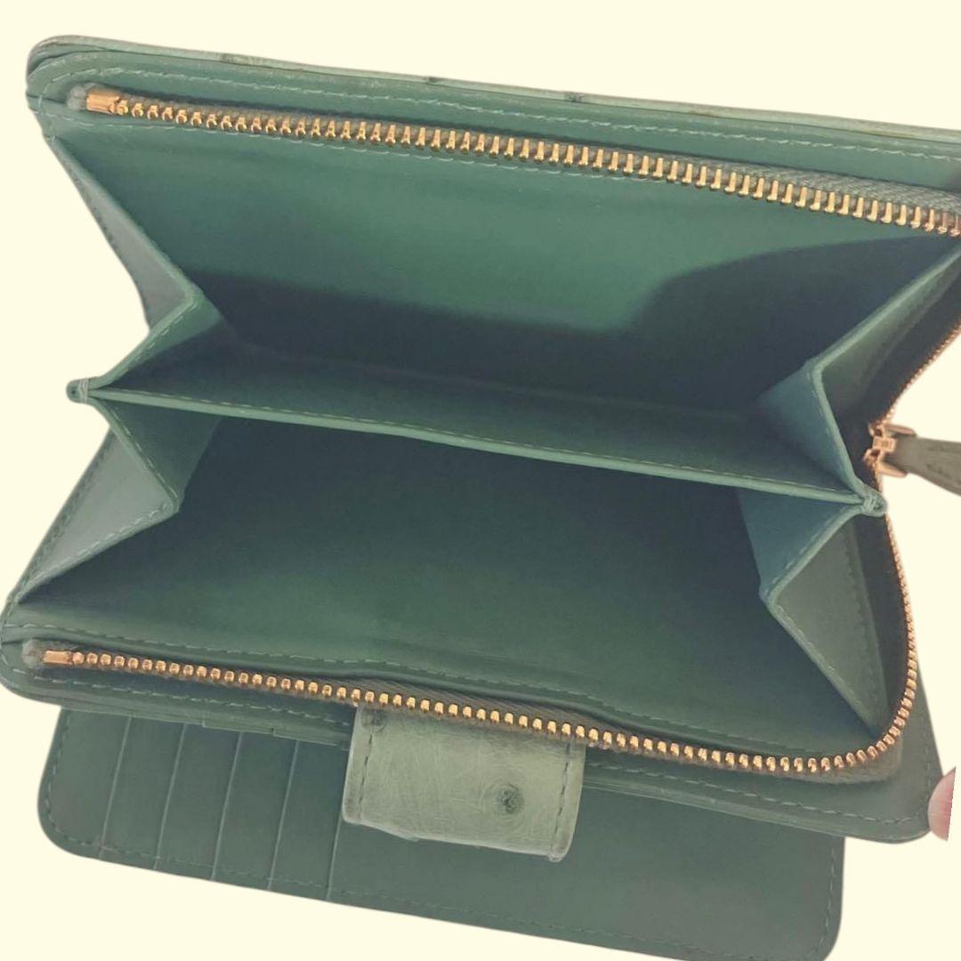 【kanmi✩.*˚】PRADA 二つ折り財布　オーストリッチ