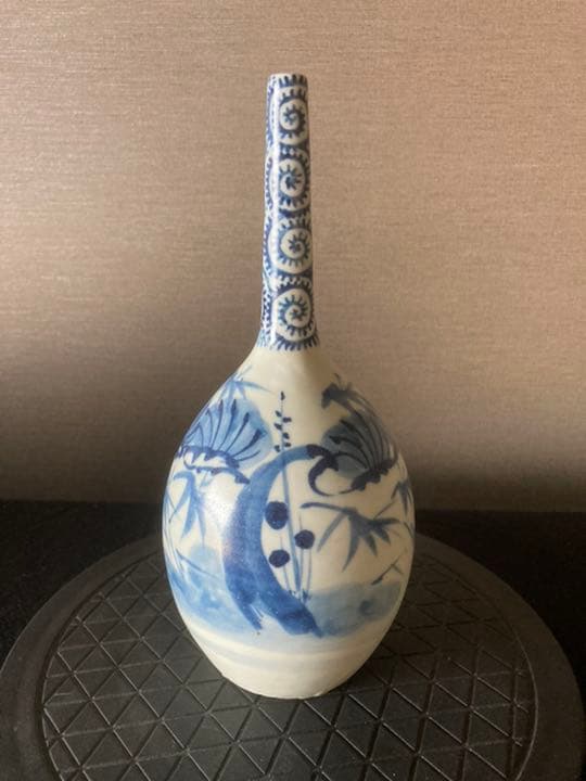 古伊万里鶴首徳利／花瓶・一輪挿し・骨董・アンティーク・レトロ・江戸