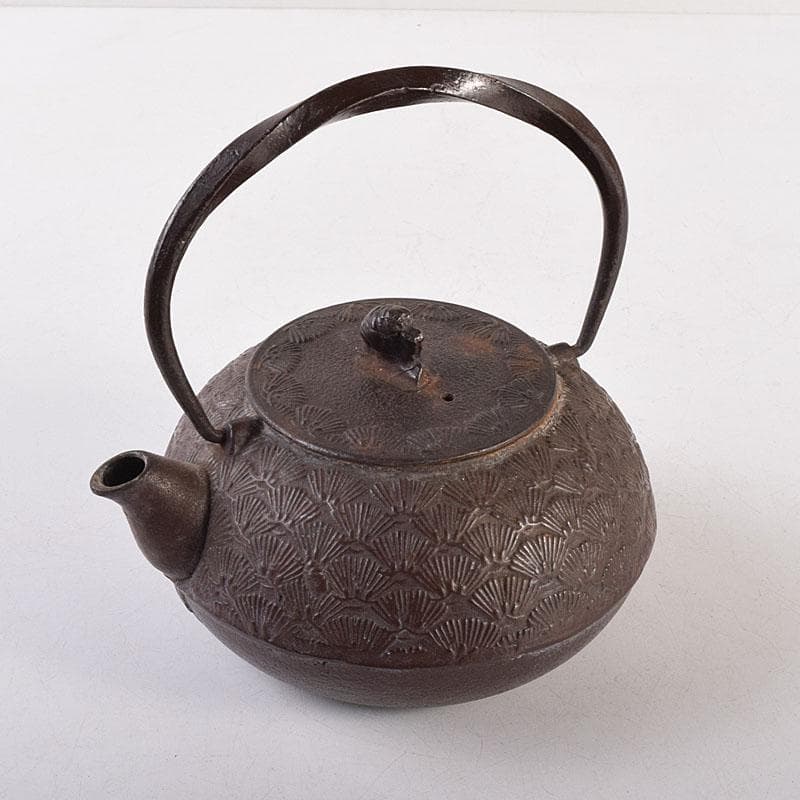 煎茶道具　南部鉄器　松葉文　鉄瓶　鉄釜　V　8339