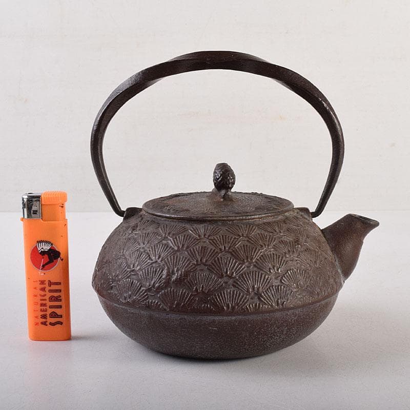 煎茶道具　南部鉄器　松葉文　鉄瓶　鉄釜　V　8339