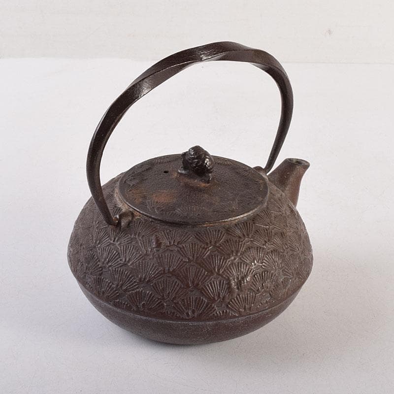 煎茶道具　南部鉄器　松葉文　鉄瓶　鉄釜　V　8339