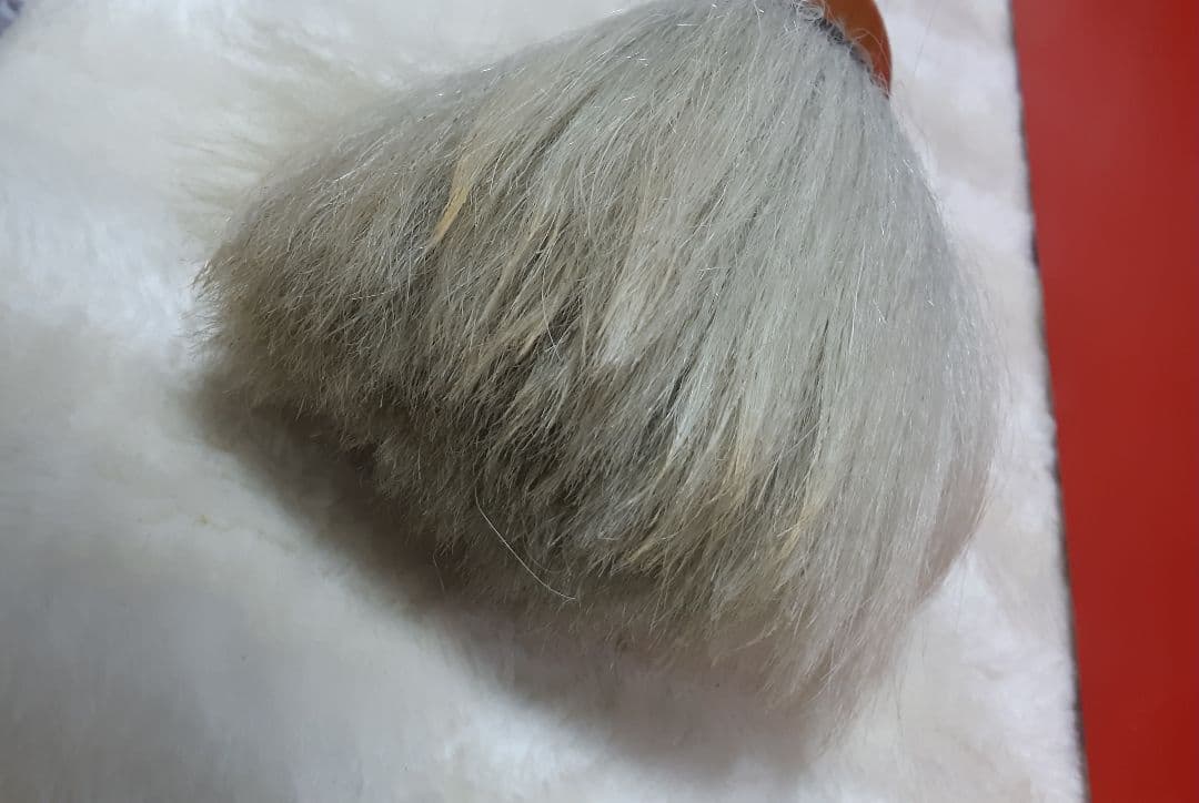 ☆芳花堂謹製　【新品、未使用】　 上質 斑竹筆 竹製 文房具 大きい筆 ★羊毛