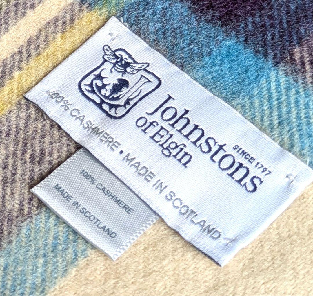 ☆美品☆大判 ジョンストンズJohnstons of Elgin ストール