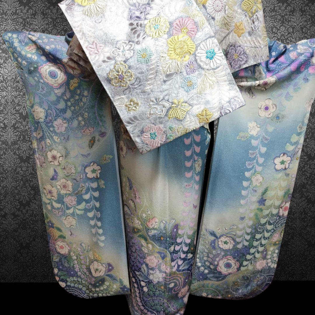 お直し無料！振袖フルセット(8点)・辻ヶ花・辻が花・絞り・胴裏正絹・高級手縫い