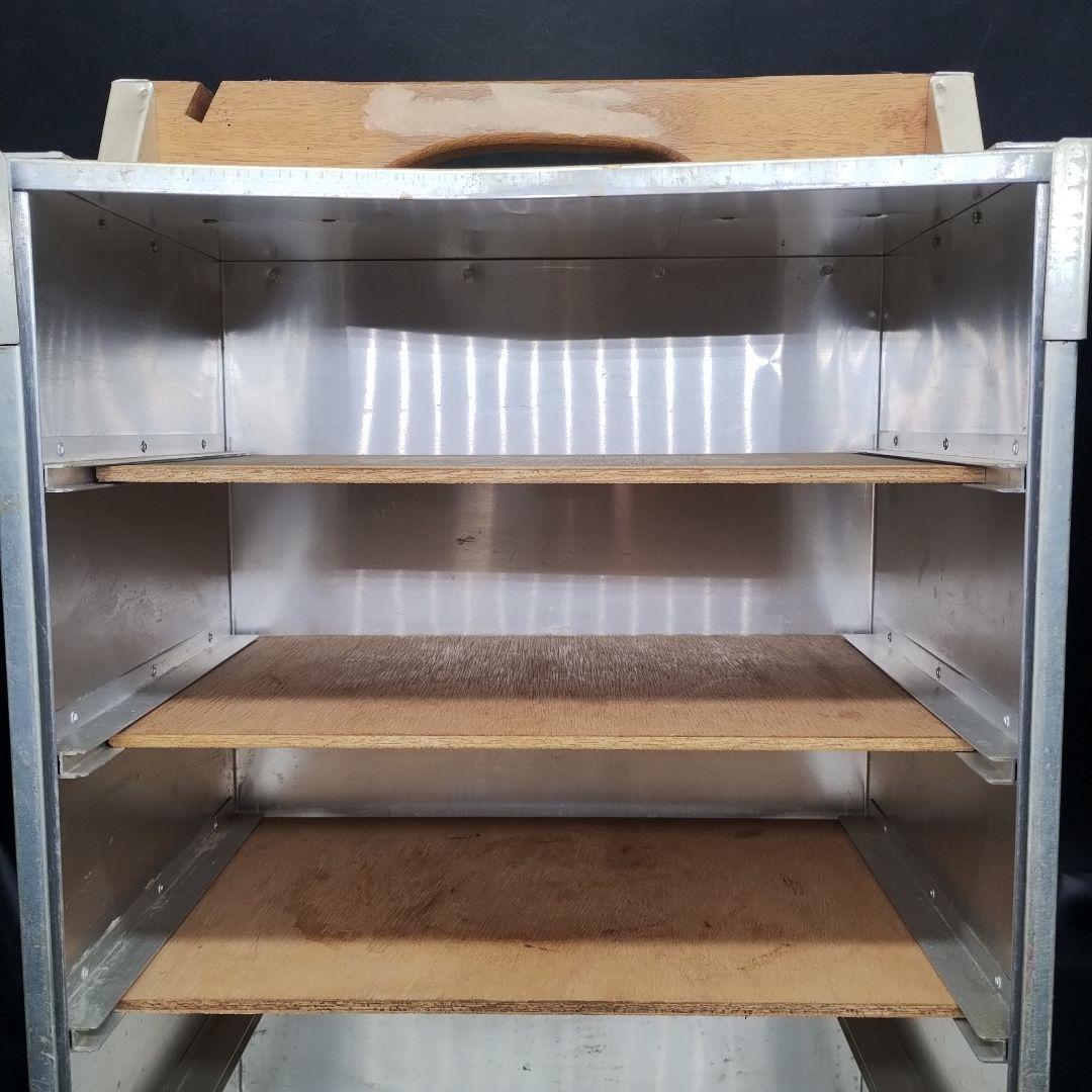 ◼️昭和レトロ◼️アルミ 出前箱 縦型 5段