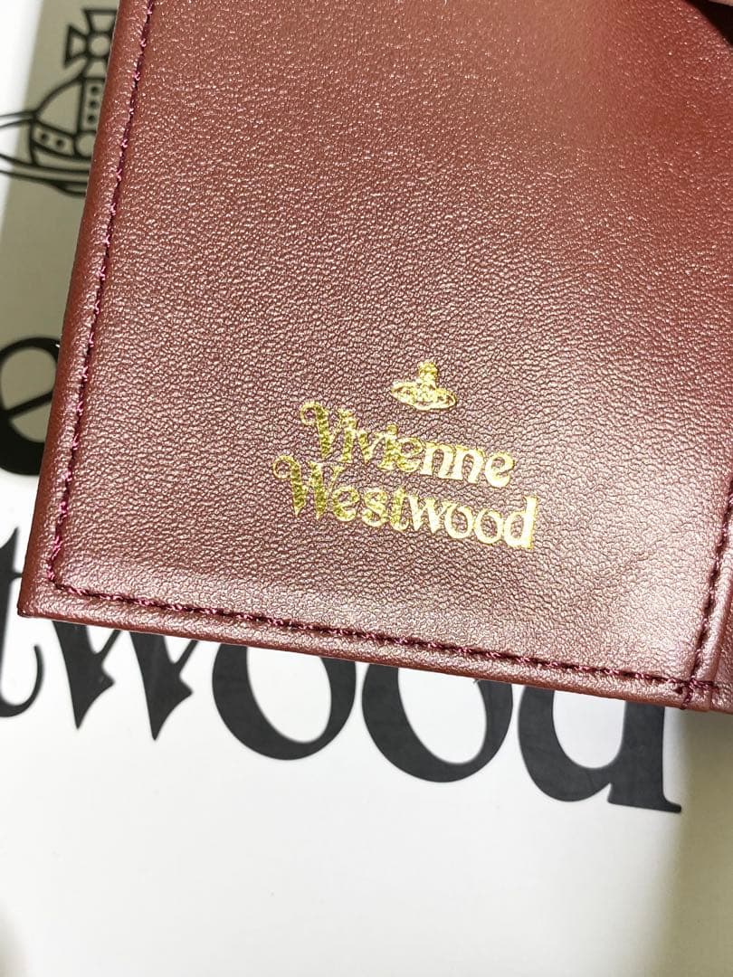 Vivienne Westwood バーガンディ三つ折り財布