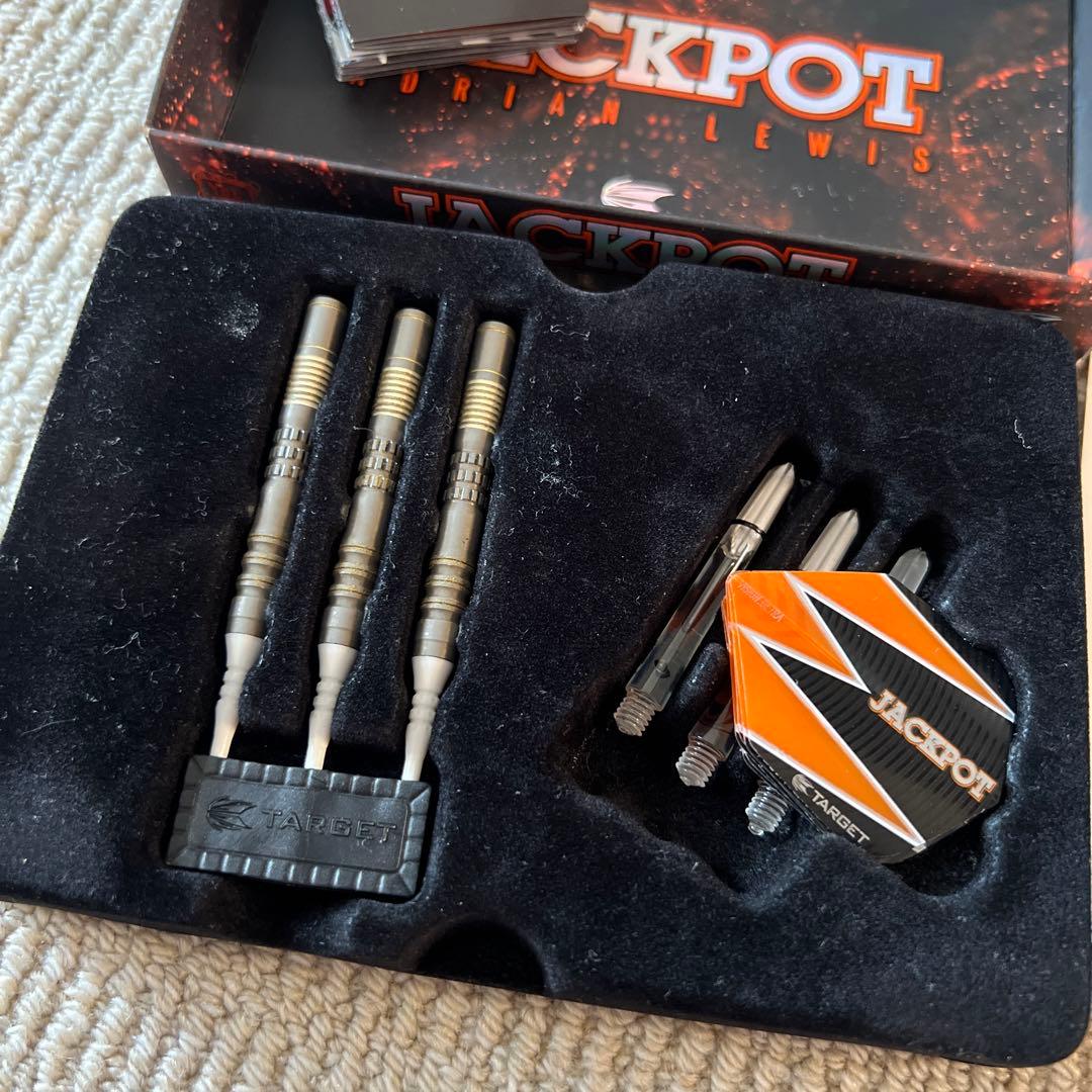 美品 TARGET Adrian Lewis ソフトダーツ サイン入り