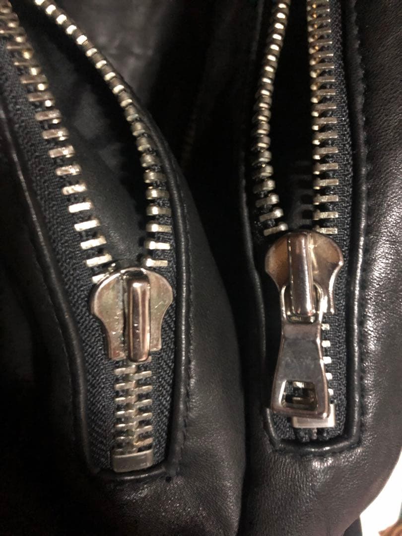 STUD HOMME ラムレザーバイカー ライダース ジャケット バルマン型 黒