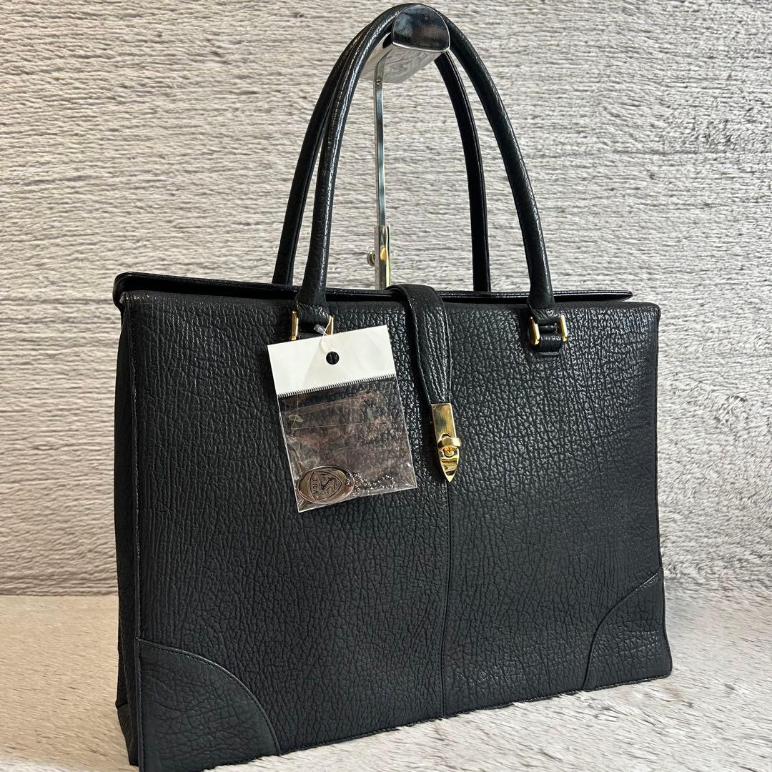 JRA認定　シャークスキン　鮫革　ビジネスバッグ　ブリーフケース