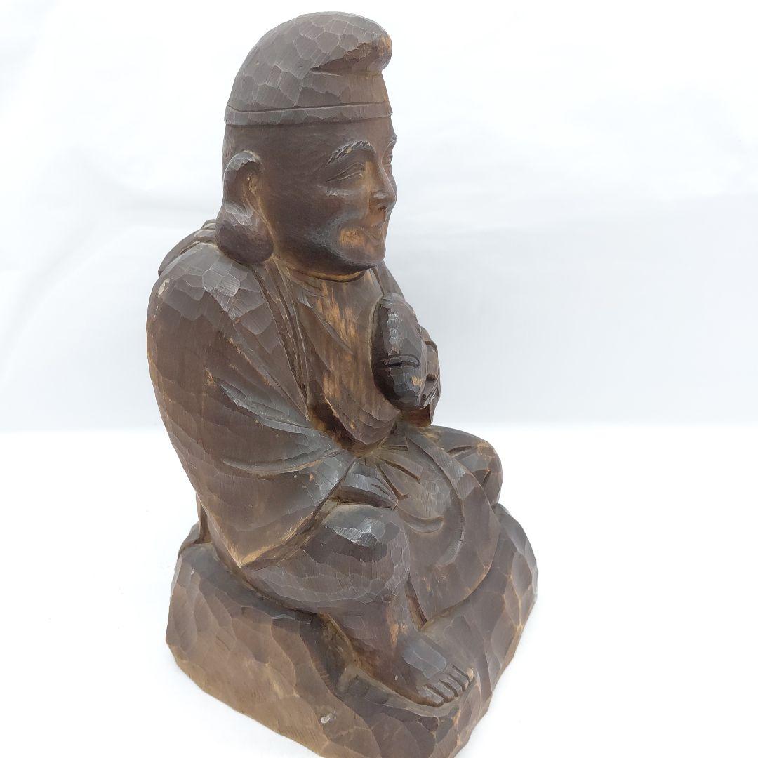 江戸時代　木彫七福神　恵比寿様　大黒様　漁業商売繁昌　五穀豊穣財運の神