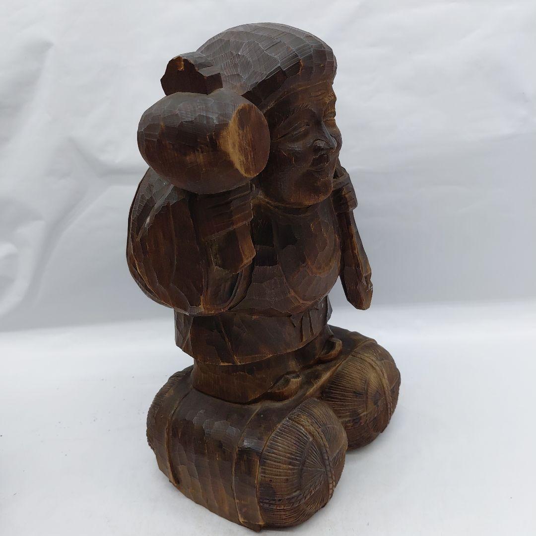 江戸時代　木彫七福神　恵比寿様　大黒様　漁業商売繁昌　五穀豊穣財運の神