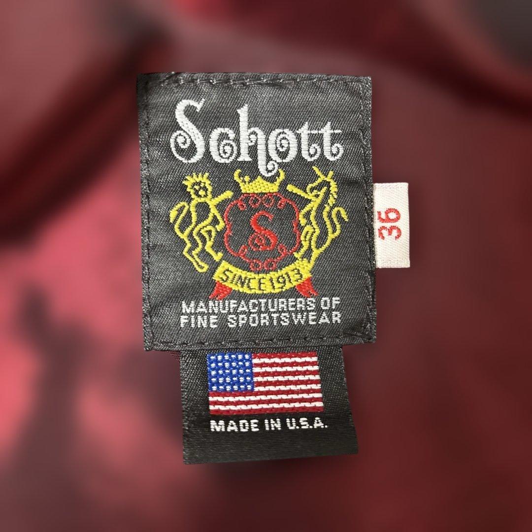 Schott ブラック レザー シングルライダース 36 641XX