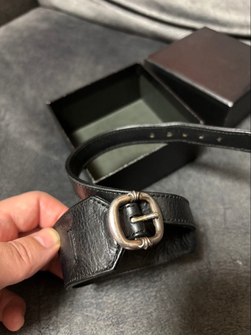 ★クロムハーツ R&R ロックンロール ブレスレット サイズ2 レザー ブラック