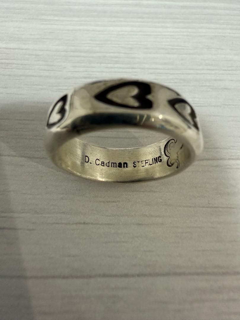 インディアンジュエリー　ハートスタンプリング　D.Cadman