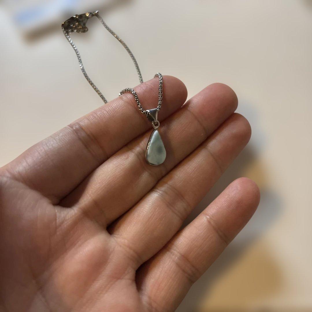 かわいいラリマーたんのネックレスたん！かわいい！癒し！