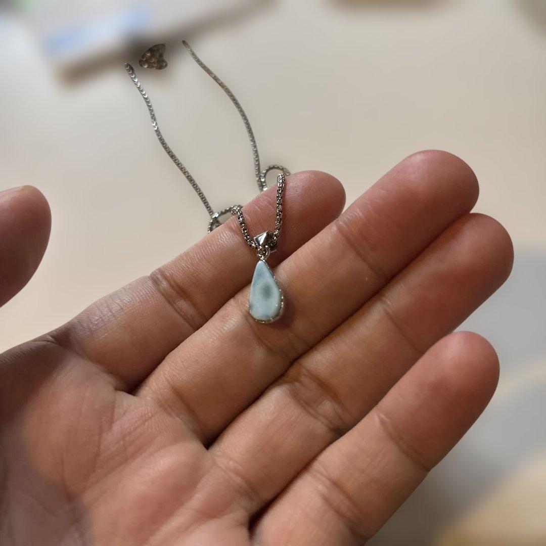 かわいいラリマーたんのネックレスたん！かわいい！癒し！