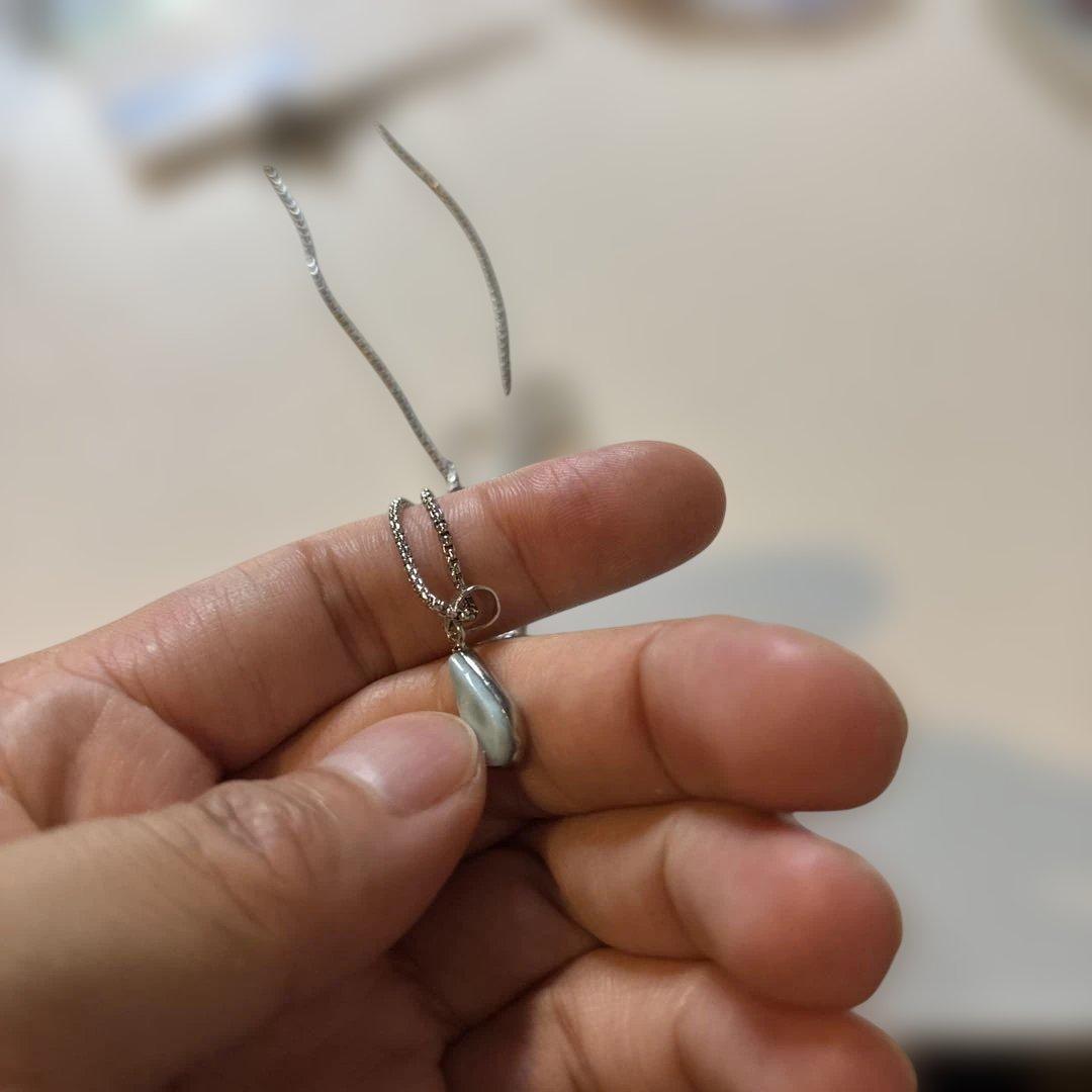 かわいいラリマーたんのネックレスたん！かわいい！癒し！