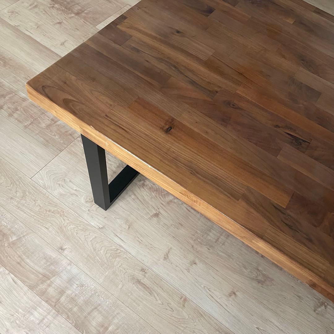 ウォルナット　アイアン　ダイニングテーブル