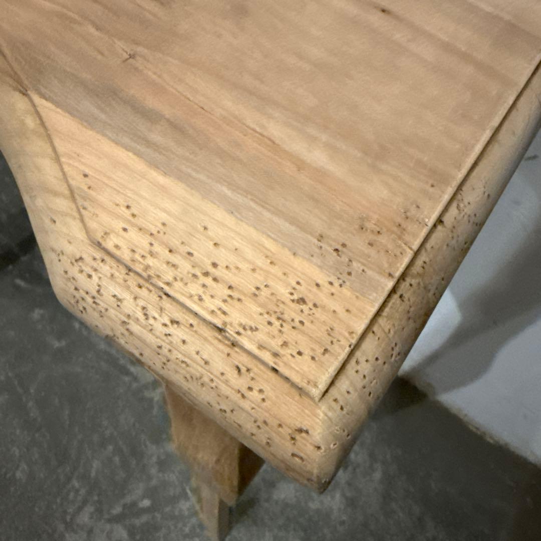 年末年始saleヴィンテージ　木製サイドテーブル　引き出し付き　剥離