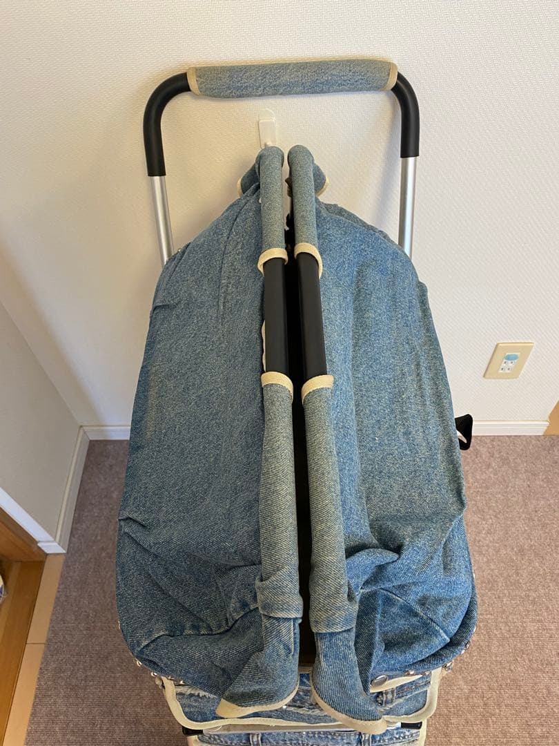 ユーピーカラーズデニム素材 二段式 ペットカート