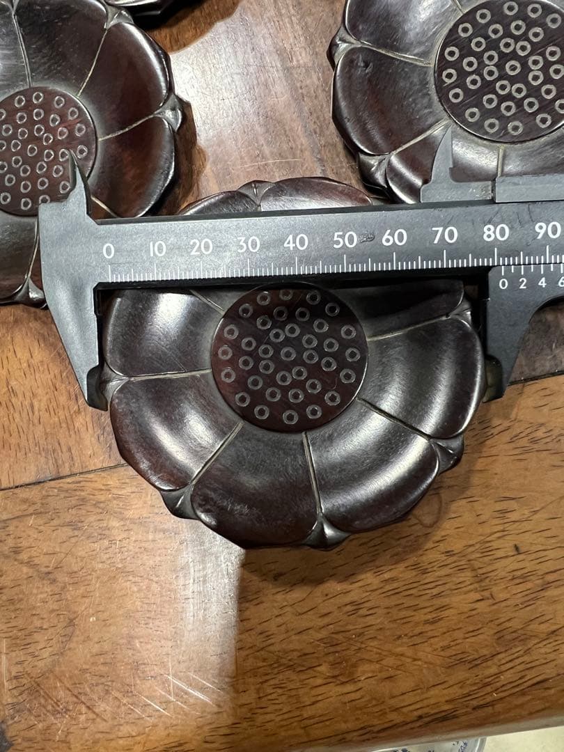 紫檀木茶托　唐木　5枚セット