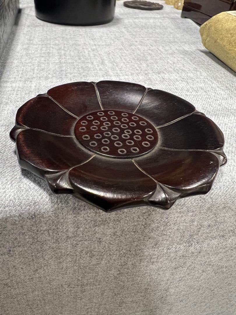 紫檀木茶托　唐木　5枚セット