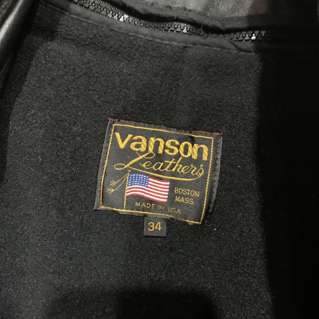 バンソンシングルライダースジャケット34