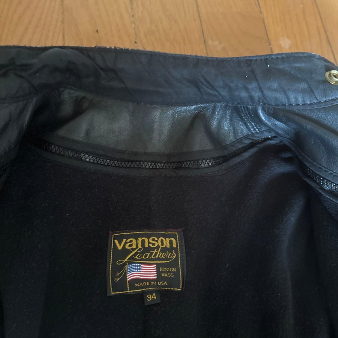 バンソンシングルライダースジャケット34