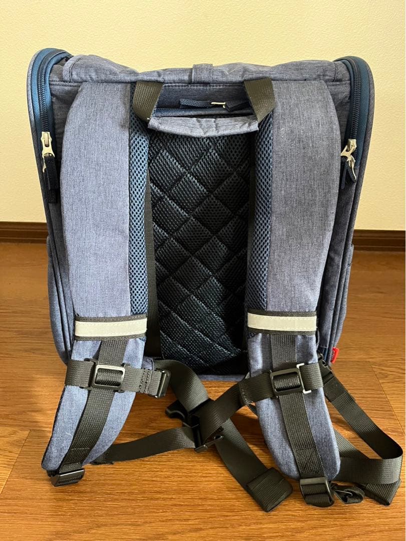 SNOOPY 折りたたみリュック型キャリーバッグ ネイビー