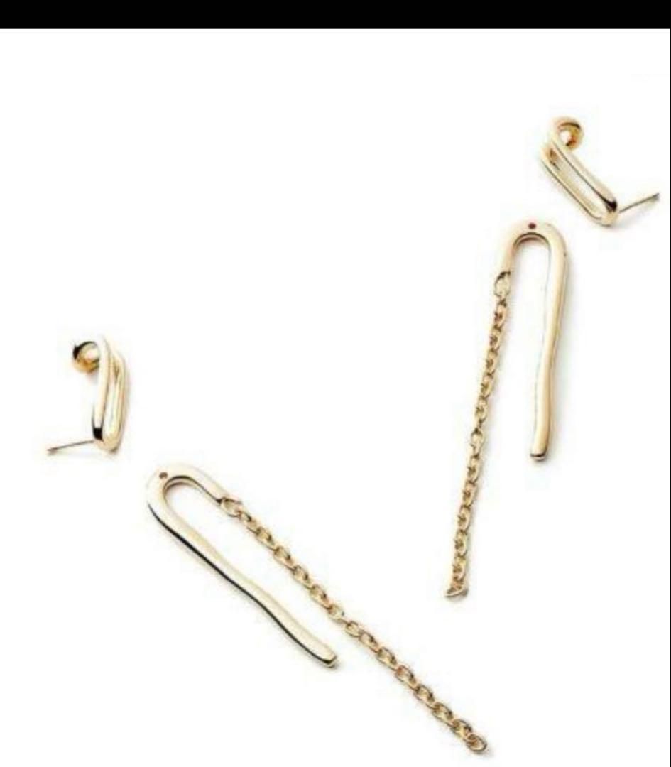 blanc fris チェーン3wayシルバーピアス