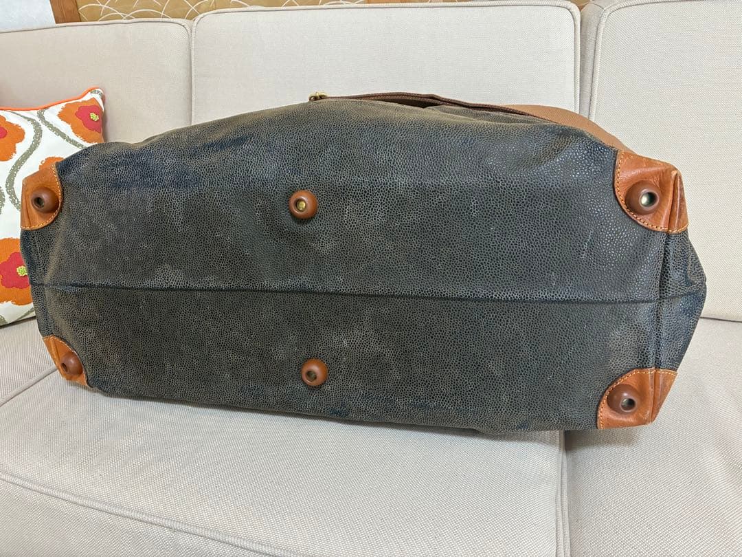 BRIC'Sブリックス　レザー ボストンバッグ　イタリア　大容量　シボ革　レトロ