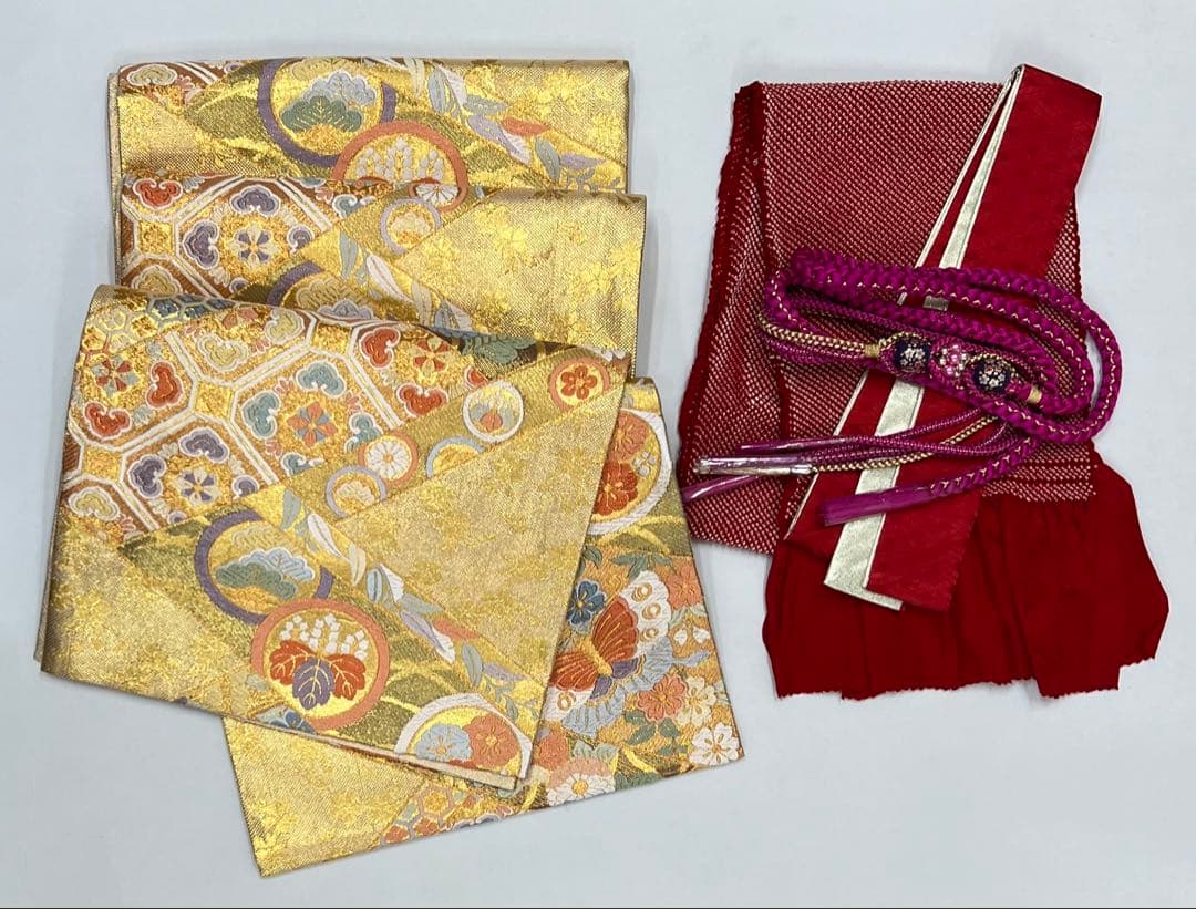 振り袖　フルセット　長襦袢付　成人式　振袖　金彩加工　刺繍入り　絞り入り　628