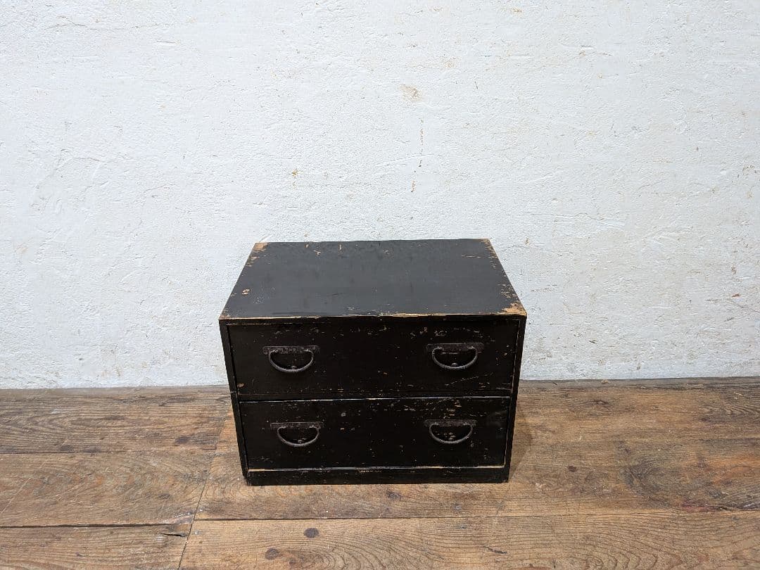 1112 アンティーク　無骨な小箪笥　収納棚　引き出し　陳列台　ケース　レトロ