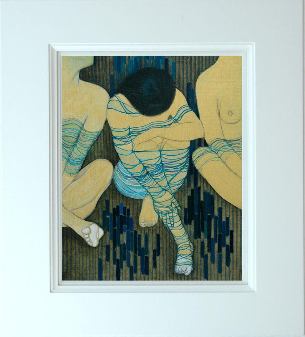 油絵 菅家令子 絵 絵画 インテリア 額付(黒) F6-030314 人物 女性