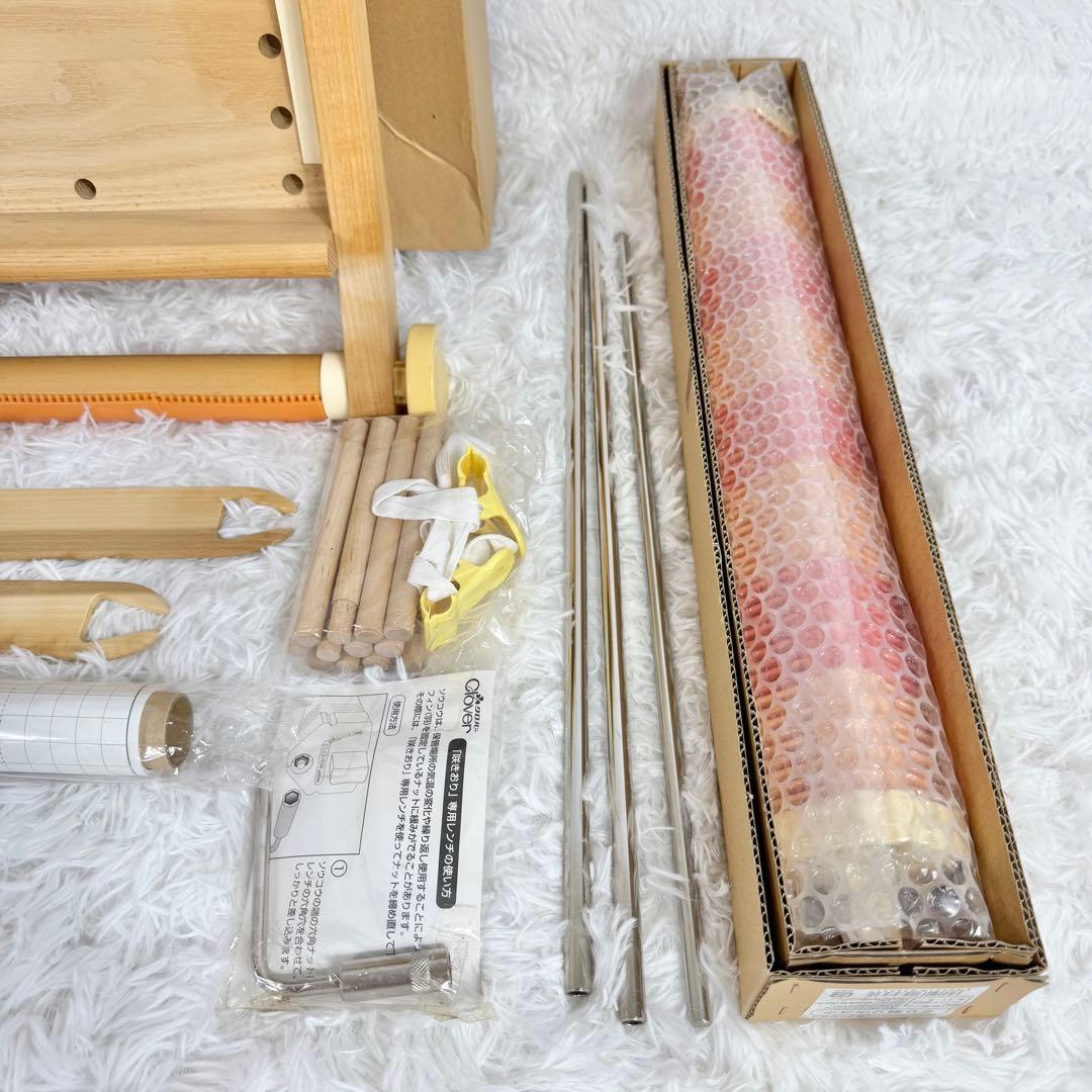 「極美品」CLOVER 卓上手織り機 咲きおり 40cm 綜絖2個付き