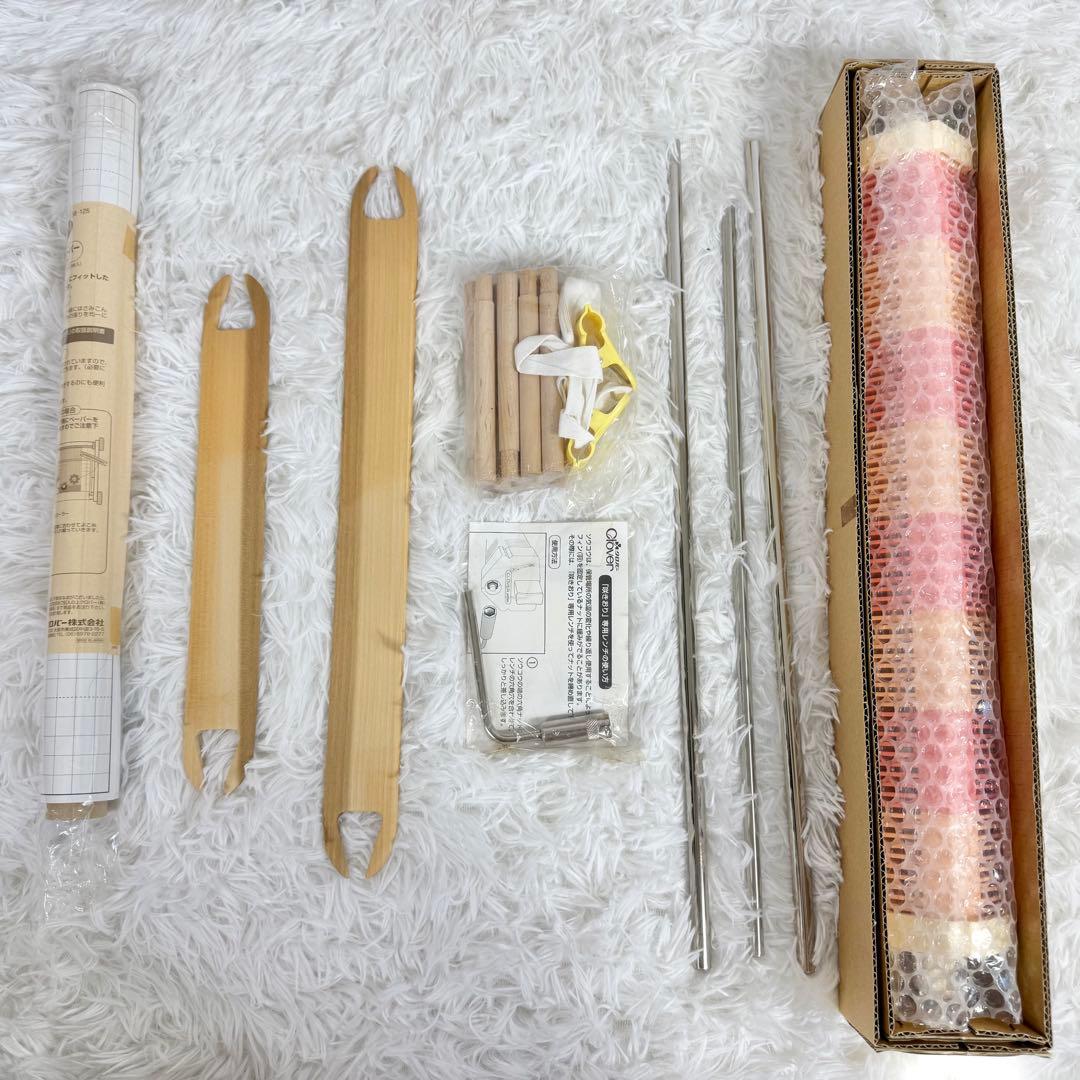 「極美品」CLOVER 卓上手織り機 咲きおり 40cm 綜絖2個付き