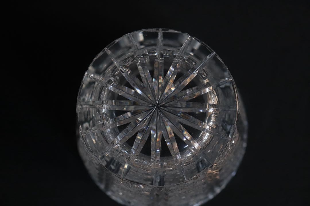 美品　ボヘミア　クリスタル大花瓶　送料込み251030