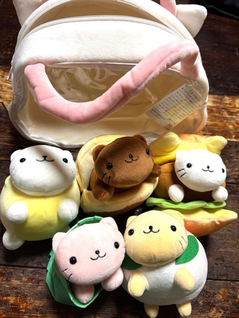 ラスト！にゃんにゃんにゃんこ 20周年 限定ぬいぐるみ5個セットバック