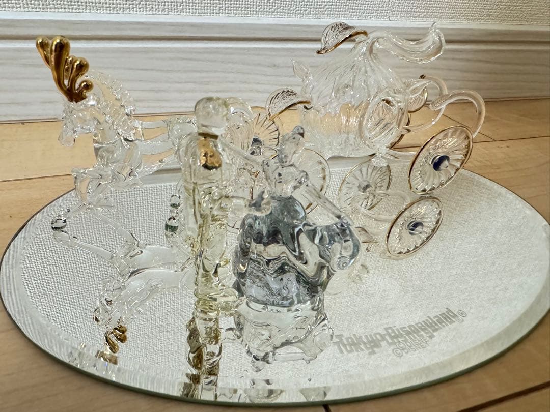 希少 ディズニー カボチャの馬車 シンデレラ ガラス細工 フィギュア