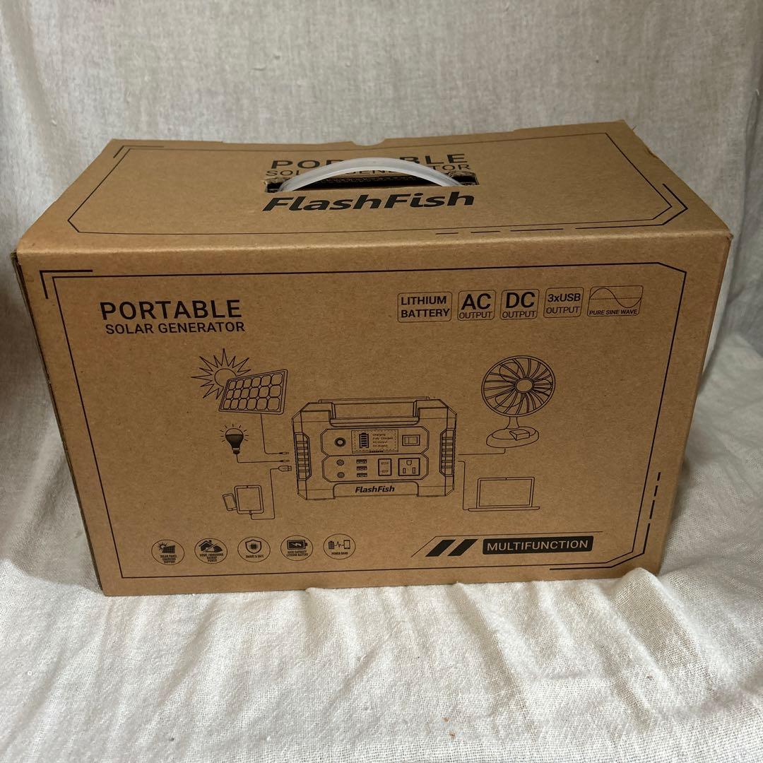 【美品】防犯グッズ FlashFish ポータブル電源　容量 小型発電機